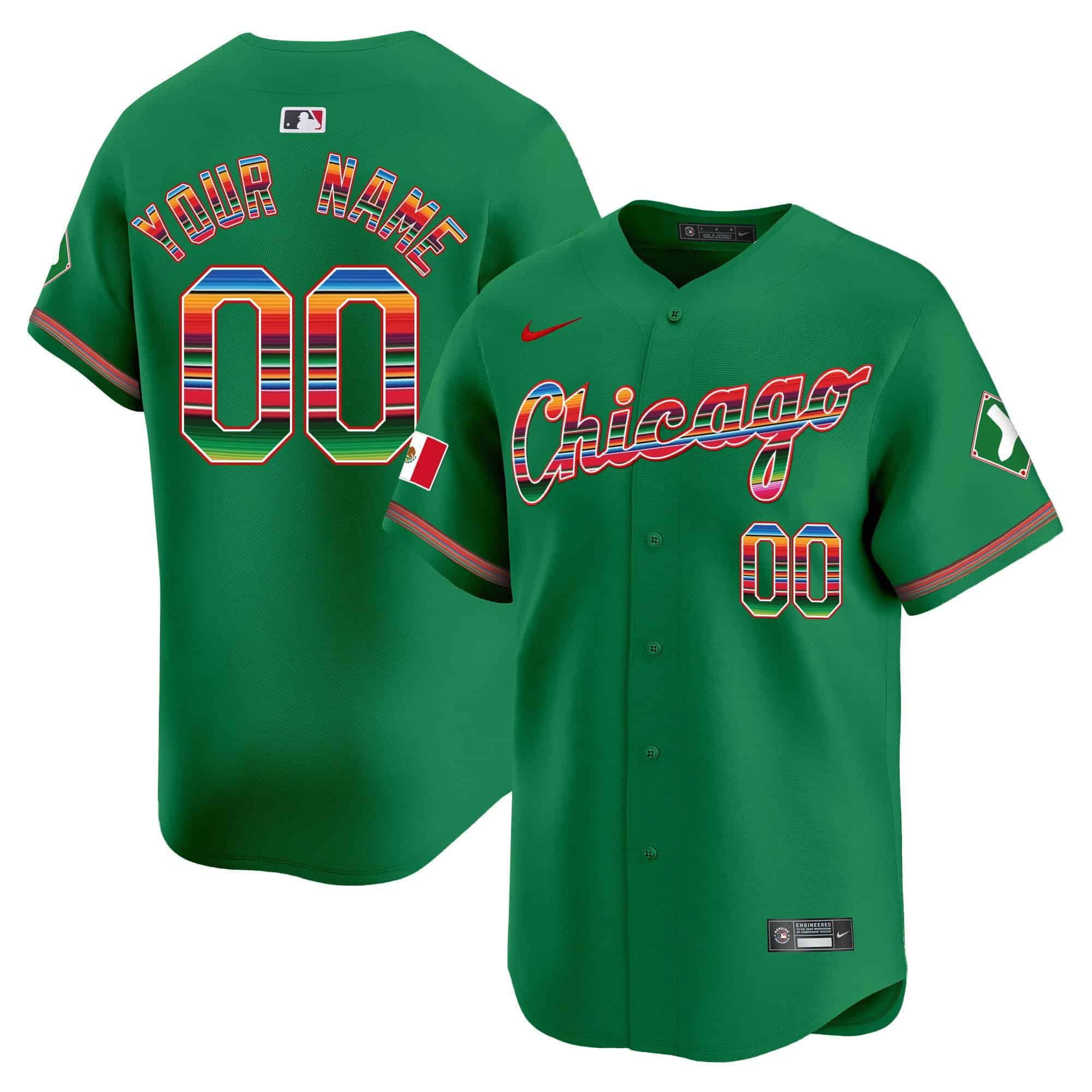 Men Chicago White Sox Green Nike 2024 Mexico Vapor Premier Limited Custom MLB Jersey style 1->customized mlb jersey->Custom Jersey